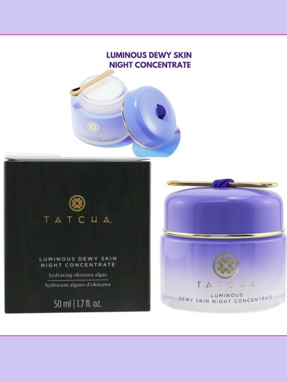 Tatcha Luminous Dewy Overnight Concentrate 1.7oz/50ml NIB